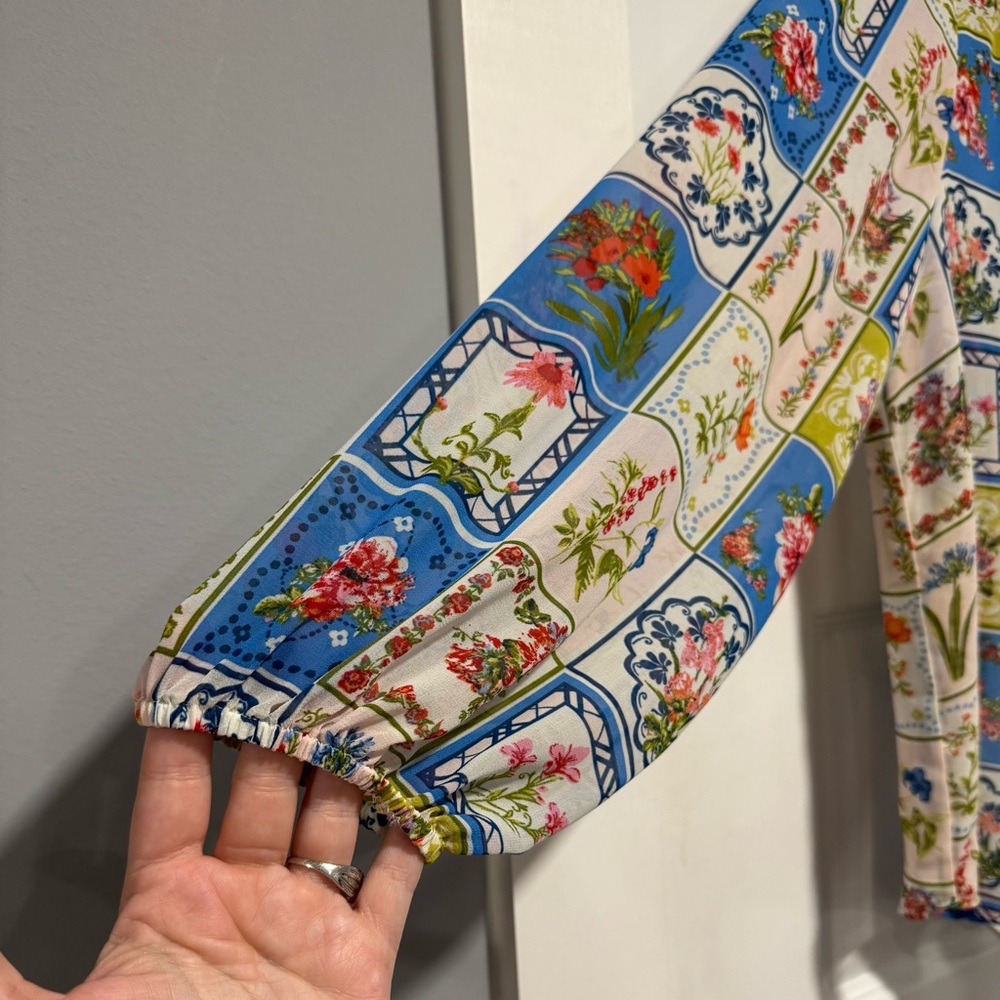 Floral Patchwork Button-Down Shirt - image 4